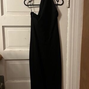 Elegant Black Halter Dress